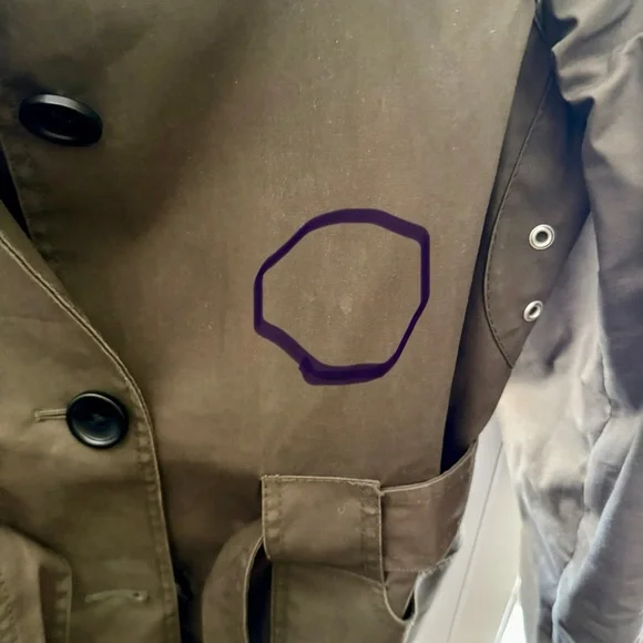 🌺Banana Republic Dark green Trench Coat🌺 - Picture 5 of 5